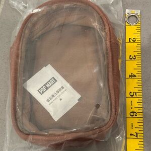 POP MART Labubu Brown Plastic & Canvas Case – NEW WITH TAGS 🤎